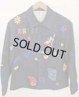 【KHOKI(コッキ)】Hand embroidery jacket/ Navy