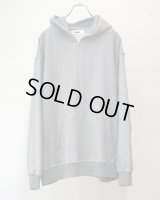 【REVERBERATE(リバーバレイト)】HALF ZIP HOODY/ GRAY