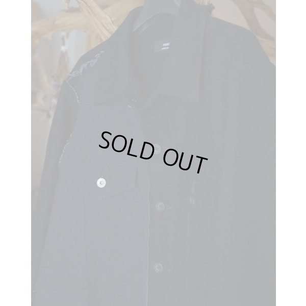 画像3: 【ensou.(エンソウ)】Patched Knit Jacket / Black×Black