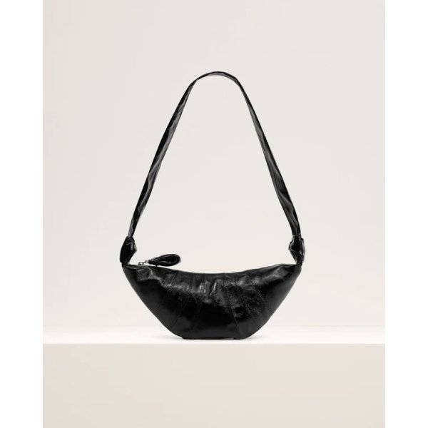 画像1: 【LEMAIRE(ルメール)】SMALL CROISSANT BAG (COATED COTTON)/ BLACK