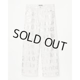 【ensou.(エンソウ)】Wide Big-E 4PK Jeans/ White×Silver