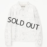 【ensou.(エンソウ)】Erased Jean Jacket / White×Silver