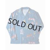 【m's braque(エムズブラック)】LONG SLEEVE ALOHA SHIRT/ MULT COLOR TIGERS