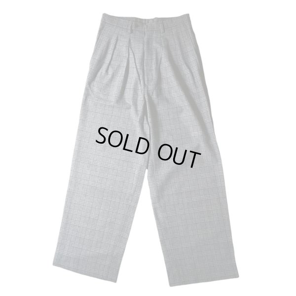 画像1: 【m's braque(エムズブラック)】TUCKED BAGGY PANTS/ GLEN CHECK