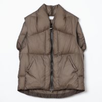 【paratrait(パラトレイト)】 MEMBRANE SHELL DOWN VEST/ BROWN