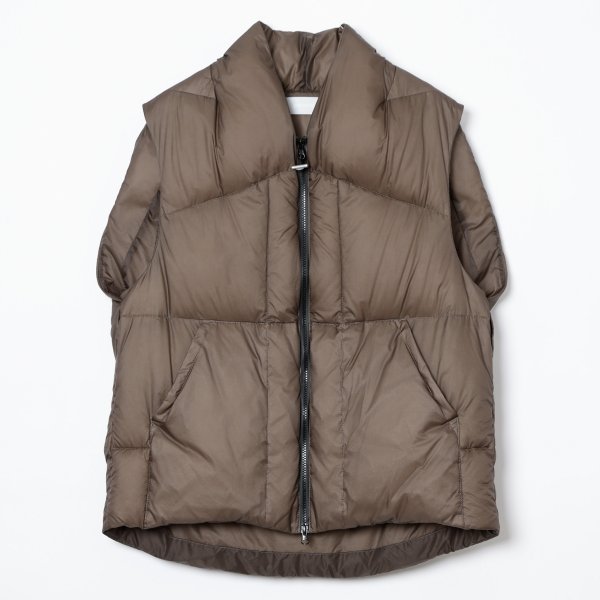 画像1: 【paratrait(パラトレイト)】 MEMBRANE SHELL DOWN VEST/ BROWN