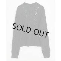 【OUR LEGACY(アワーレガシー)】CABLE SONAR ROUNDNECK/ Black Fisherman Wool