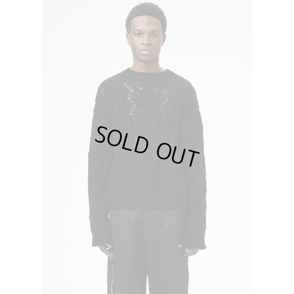 画像2: 【OUR LEGACY(アワーレガシー)】CABLE SONAR ROUNDNECK/ Black Fisherman Wool