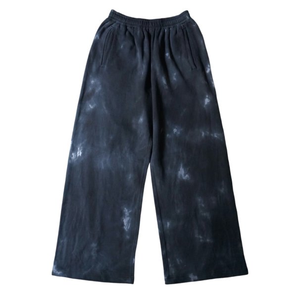 画像1: 【ensou.(エンソウ)】Tye-dye Wide Sweatpants/ Black