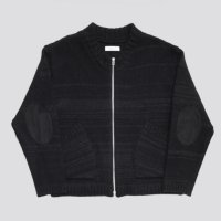 【ENCOMING(インカミング)】KNITTED TWO POCKET BLOUSON/ BLACK