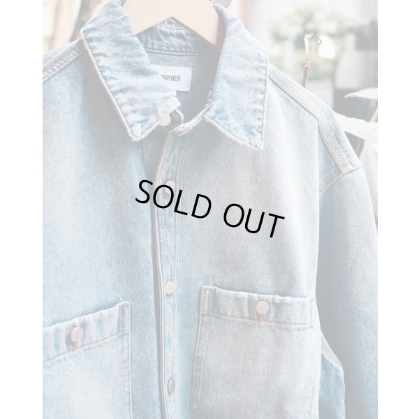 画像3: 【HED MAYNER(ヘドメイナー)】DENIM OVERSHIRT/ LIGHT PASTEL BLUE