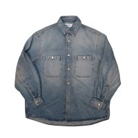 【HED MAYNER(ヘドメイナー)】DENIM OVERSHIRT/ LIGHT PASTEL BLUE