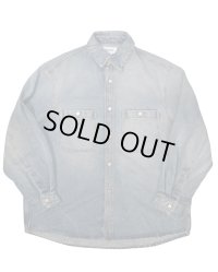 【HED MAYNER(ヘドメイナー)】DENIM OVERSHIRT/ LIGHT PASTEL BLUE