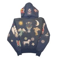 【Samuel Zelig(サミュエルゼリグ)】Folk Hoodie/ Navy