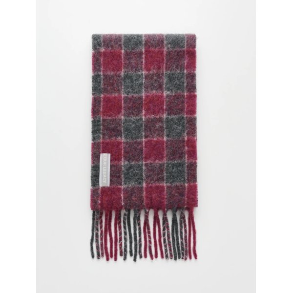 画像1: 【OUR LEGACY(アワーレガシー)】ETERNAL SCARF/Pink Fuzzy Alpaca Check