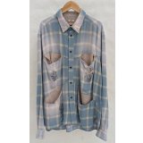 【KHOKI(コッキ)】Vintage-effect shirt/Blue