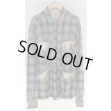 【KHOKI(コッキ)】Vintage-effect shirt/Black