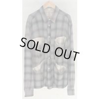 【KHOKI(コッキ)】Vintage-effect shirt/Black