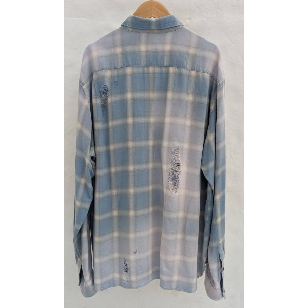 画像2: 【KHOKI(コッキ)】Vintage-effect shirt/Blue