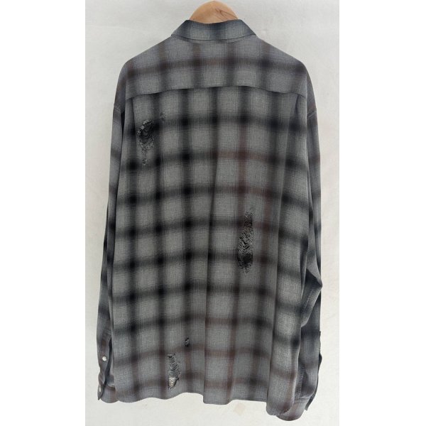 画像2: 【KHOKI(コッキ)】Vintage-effect shirt/Black