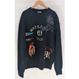 【KHOKI(コッキ)】Multi embrodied-design sweatshirt/Black
