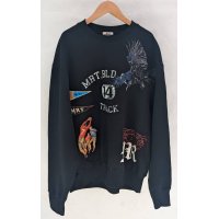 【KHOKI(コッキ)】Multi embrodied-design sweatshirt/Black