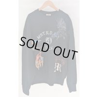 【KHOKI(コッキ)】Multi embrodied-design sweatshirt/Black