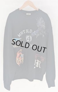 【KHOKI(コッキ)】Multi embrodied-design sweatshirt/Black