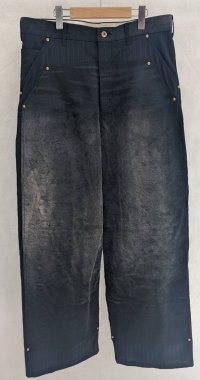 【KHOKI(コッキ】Vintage-effect work pants/Black