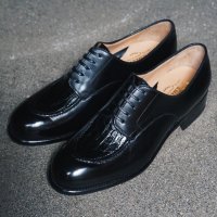 【Le Yucca's(レユッカス)】U-TIP SHOES(Y31619)/ BLACK BOX CALF+COCCO FLANKS