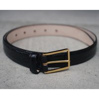 【Le Yucca's(レユッカス)】BELT(Y08/26)/ BLACK FLANCS CROCODILE SHINE/ NERO(Black)