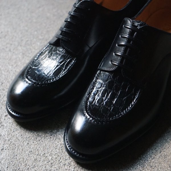 画像4: 【Le Yucca's(レユッカス)】U-TIP SHOES(Y31619)/ BLACK BOX CALF+COCCO FLANKS