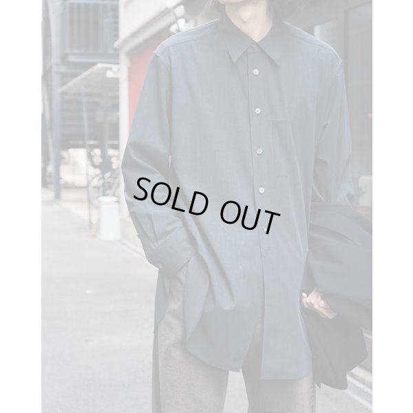 画像4: 【IRENISA(イレニサ)】MIDDLE LENGTH SHIRT/ D.GRAY