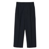 【IRENISA(イレニサ)】TWO TUCKS WIDE TROUSERS/ NAVY