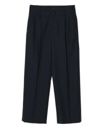 【IRENISA(イレニサ)】TWO TUCKS WIDE TROUSERS/ NAVY