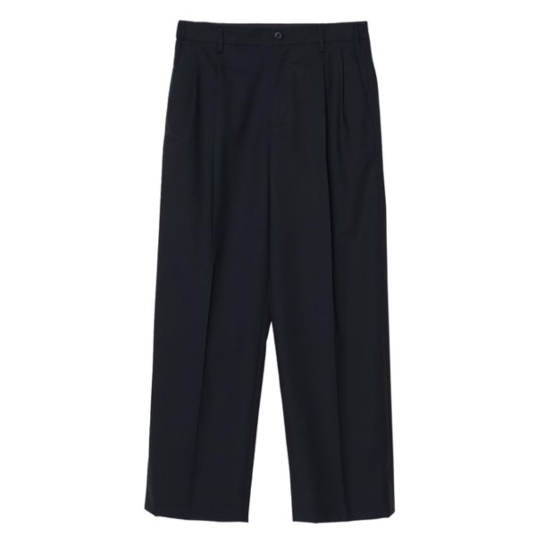 画像1: 【IRENISA(イレニサ)】TWO TUCKS WIDE TROUSERS/ NAVY