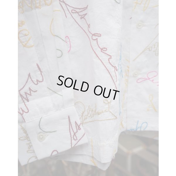 画像3: 【BODE(ボーディ)】Signature Scrawl Shirt/ White