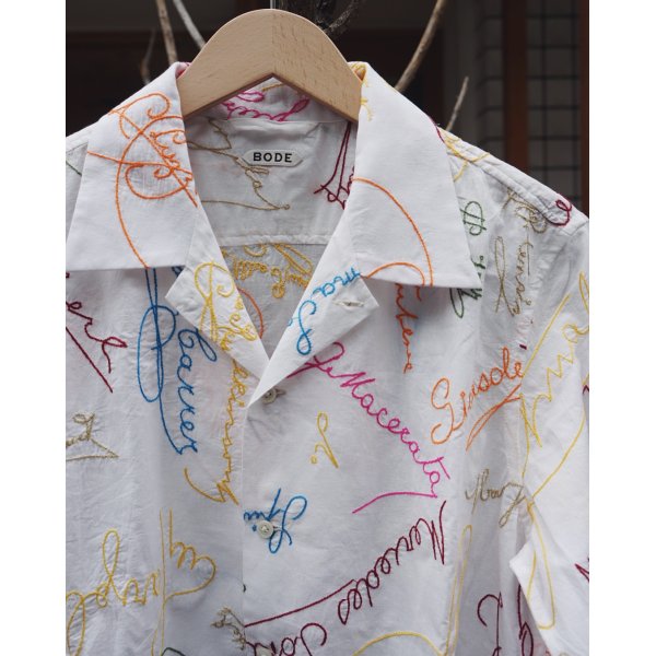 画像2: 【BODE(ボーディ)】Signature Scrawl Shirt/ White