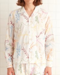 【BODE(ボーディ)】Signature Scrawl Shirt/ White