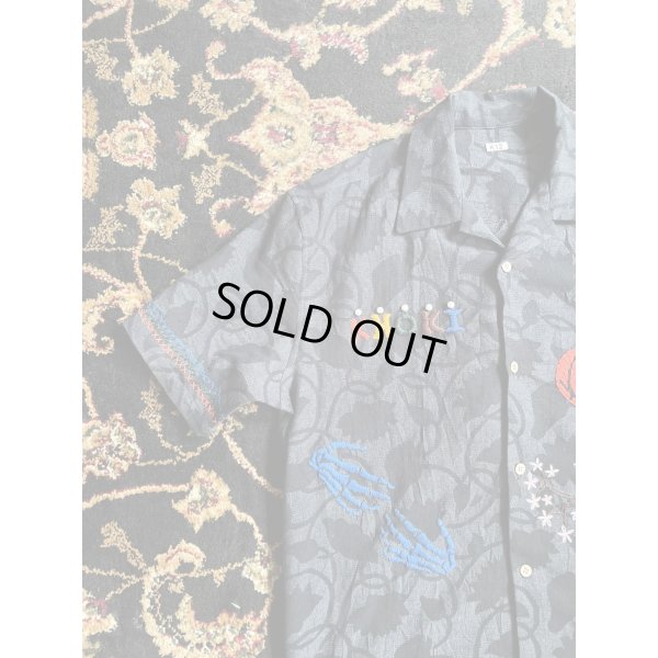 画像3: 【KHOKI(コッキ)】Hand enbroidered-design shirt/Black