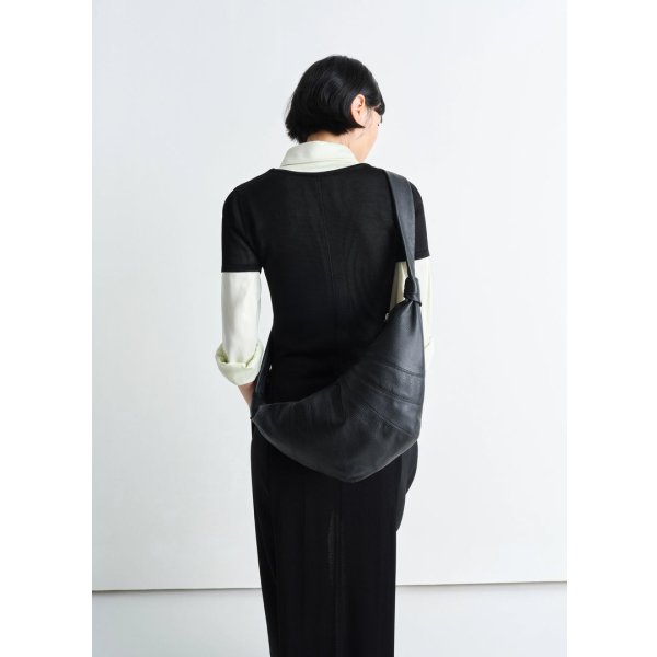 画像3: 【LEMAIRE(ルメール)】MEDIUM CROISSANT BAG SOFT GRAINED LEATHER/ BLACK