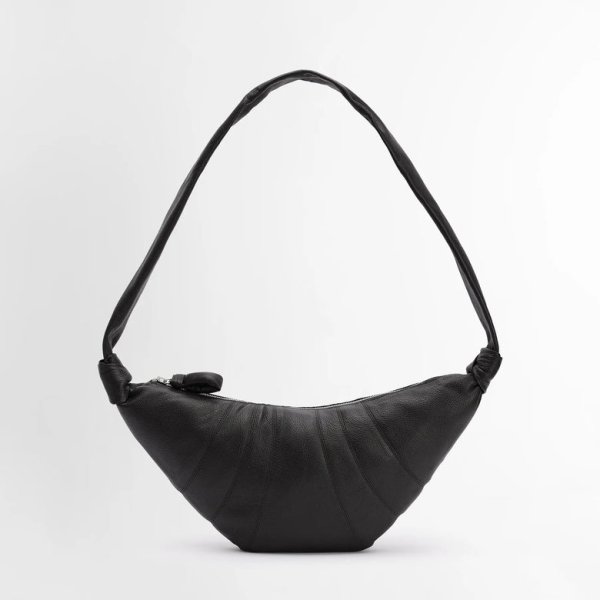 画像1: 【LEMAIRE(ルメール)】MEDIUM CROISSANT BAG SOFT GRAINED LEATHER/ BLACK