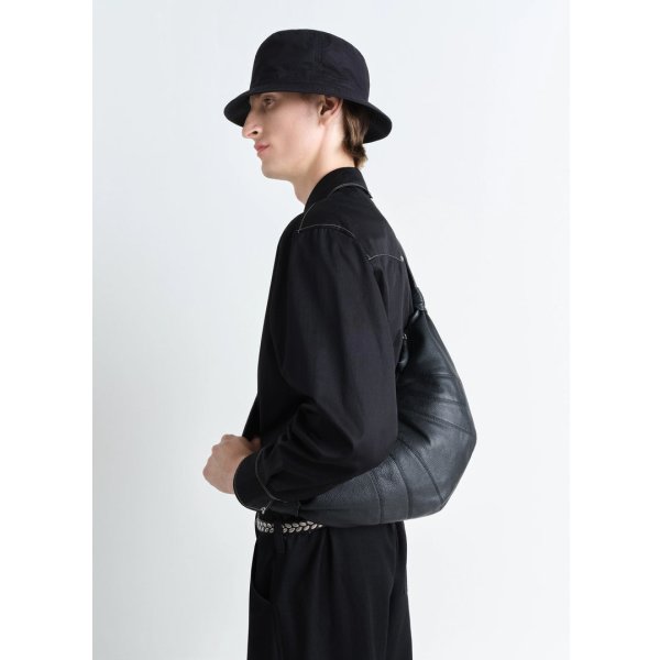 画像2: 【LEMAIRE(ルメール)】MEDIUM CROISSANT BAG SOFT GRAINED LEATHER/ BLACK