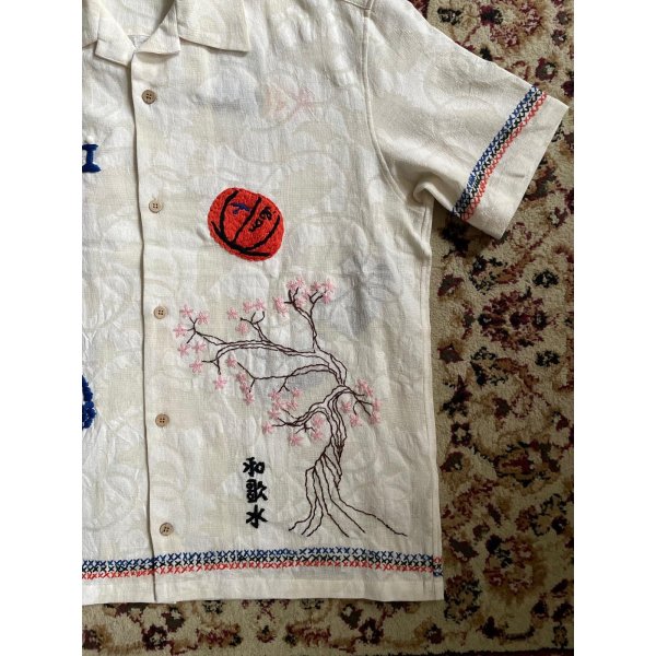 画像4: 【KHOKI(コッキ)】Hand enbroidered-design shirt/White