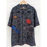 【KHOKI(コッキ)】Hand enbroidered-design shirt/Black