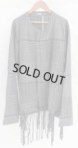 【KHOKI(コッキ)】Fringed-design shirt/Blue