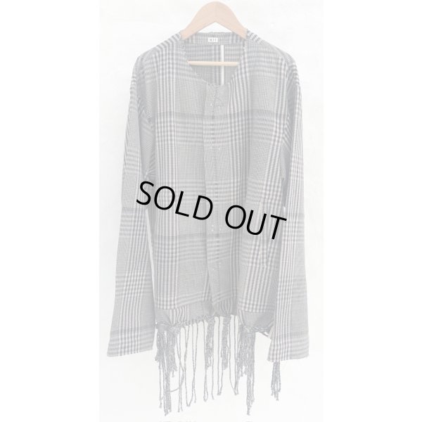 画像1: 【KHOKI(コッキ)】Fringed-design shirt/Blue
