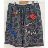 【KHOKI(コッキ】Hand enbroidered-design pants/Black