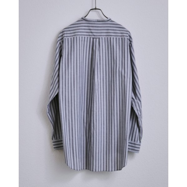 画像2: 【BISOWN(ビソウン)】STRIPE PULLOVER SHIRTS/ BLUE STRIPE