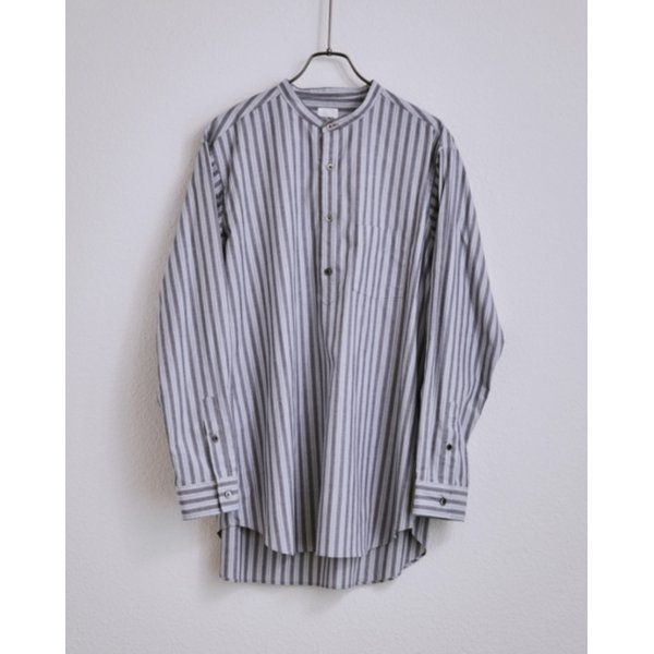 画像1: 【BISOWN(ビソウン)】STRIPE PULLOVER SHIRTS/ BLUE STRIPE